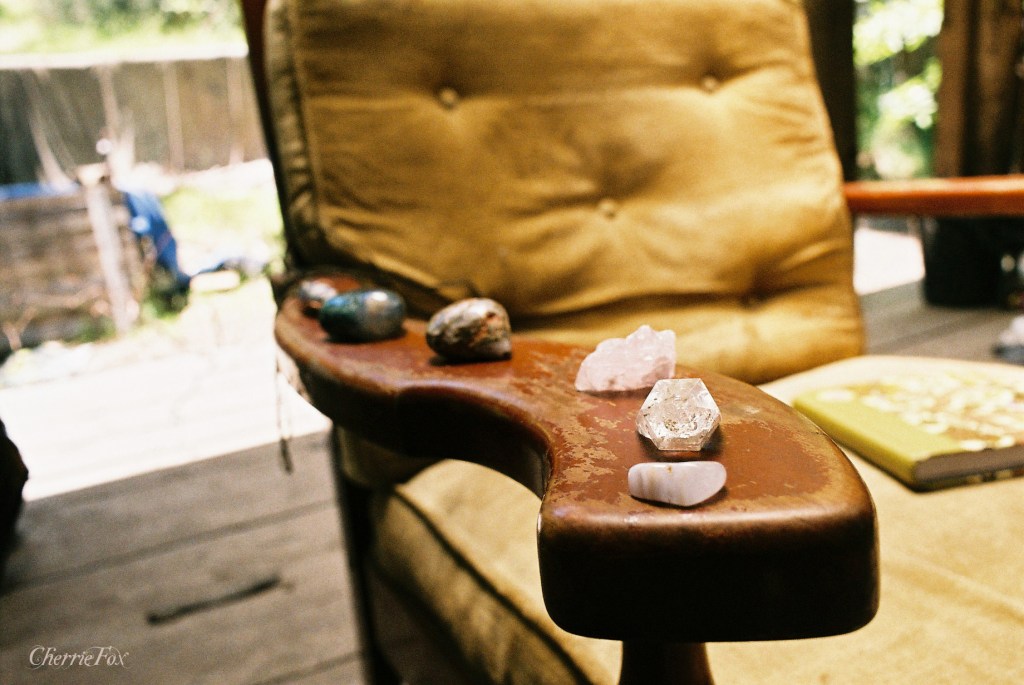 a throne of crystal stone